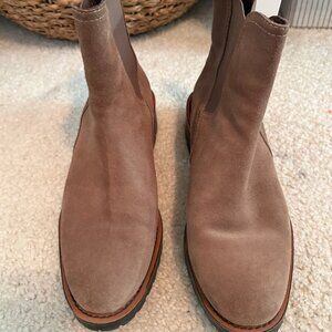 Sam Edelman Women's Waterproof JACLYN LugSole Chelsea Ankle Boots Dark Taupe